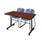 Kobe Rectangle Tables > Training Tables > Kobe Training Table & Chair Sets, 48 W, 24 L, 29 H, Cherry MKTRCT4824CH44BE - alternate 1